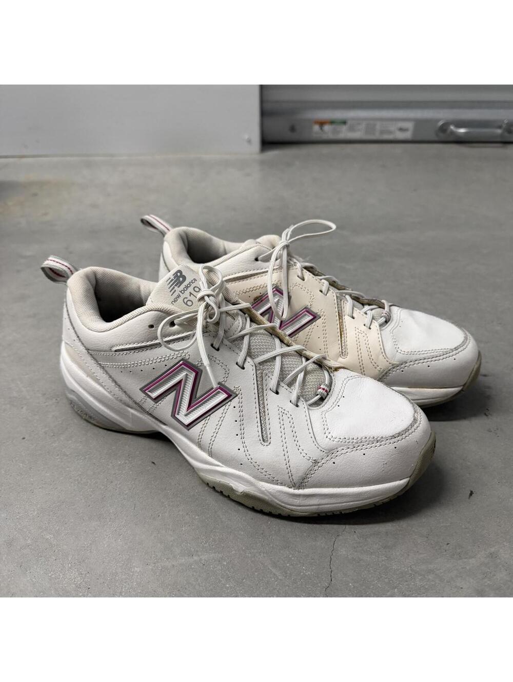 New Balance 619 V2 Women’s Size 9.5 White Pink Leather Cross Training Shoes